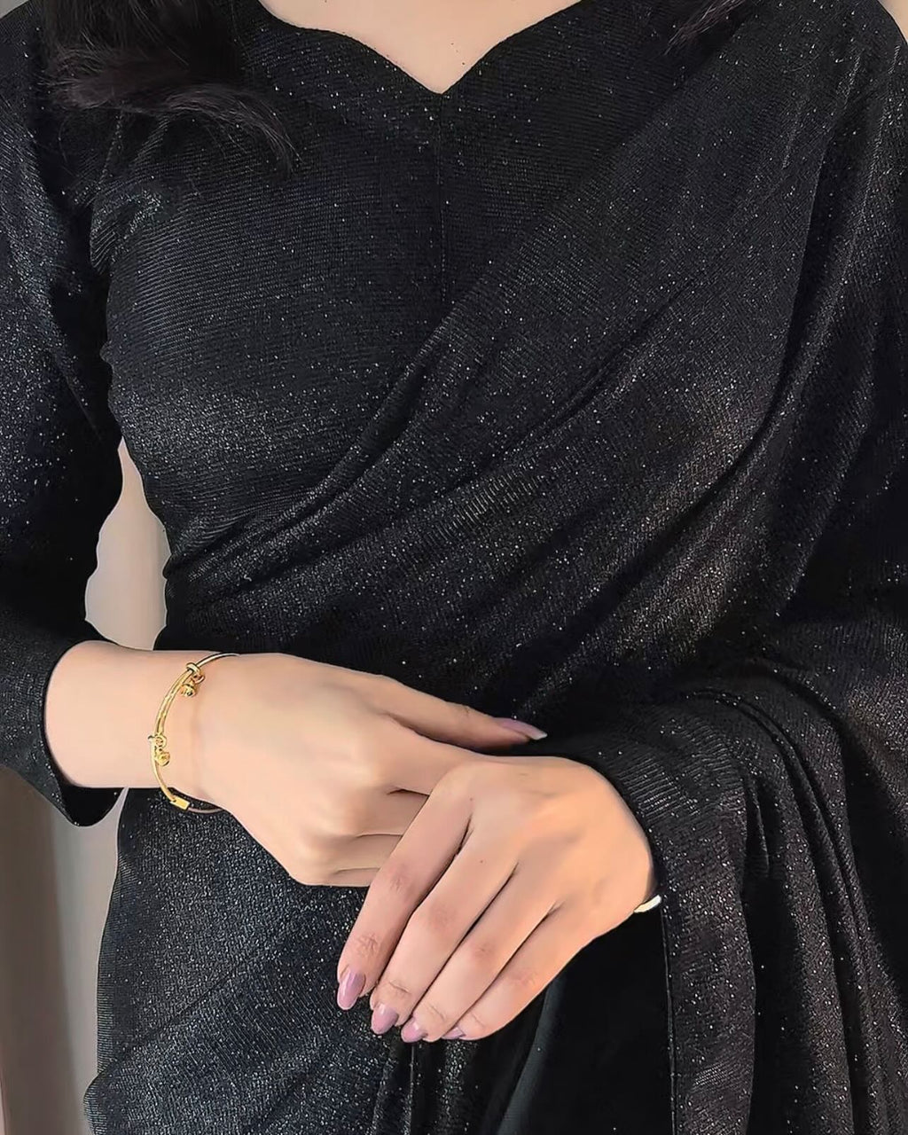 “Midnight Moonlight Saree”