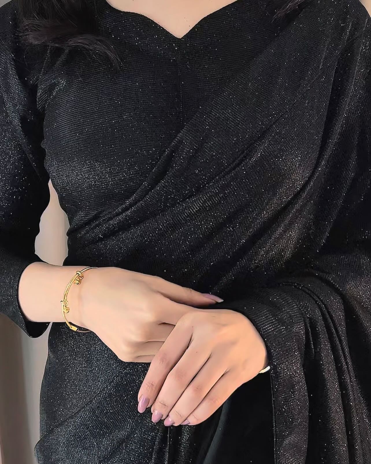 “Midnight Moonlight Saree”