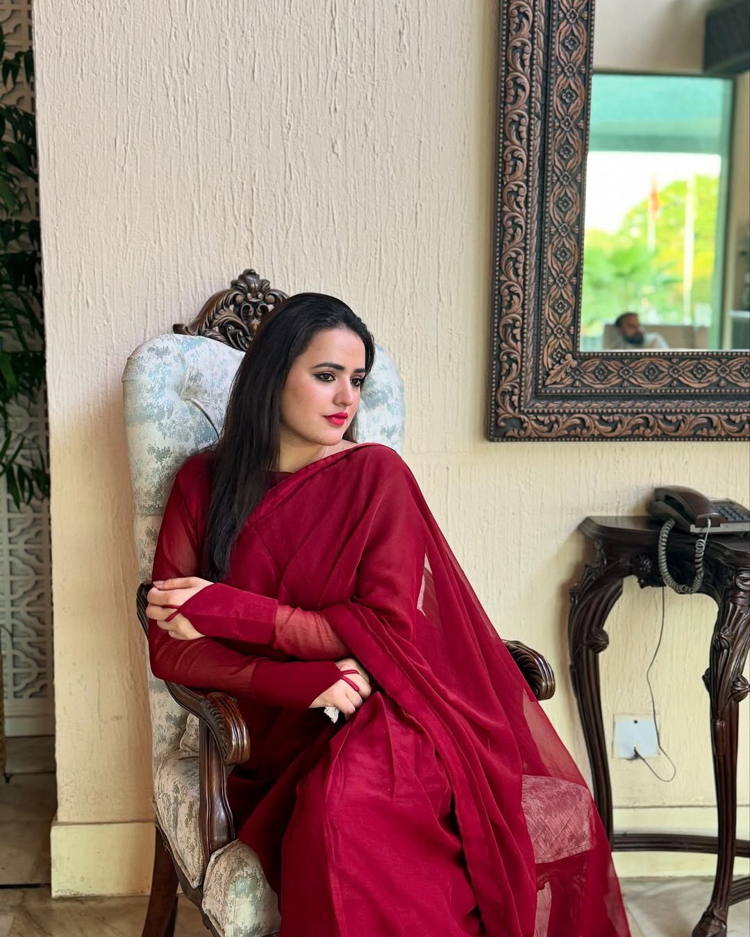 Noor-e-Chiffon Saree Stitched