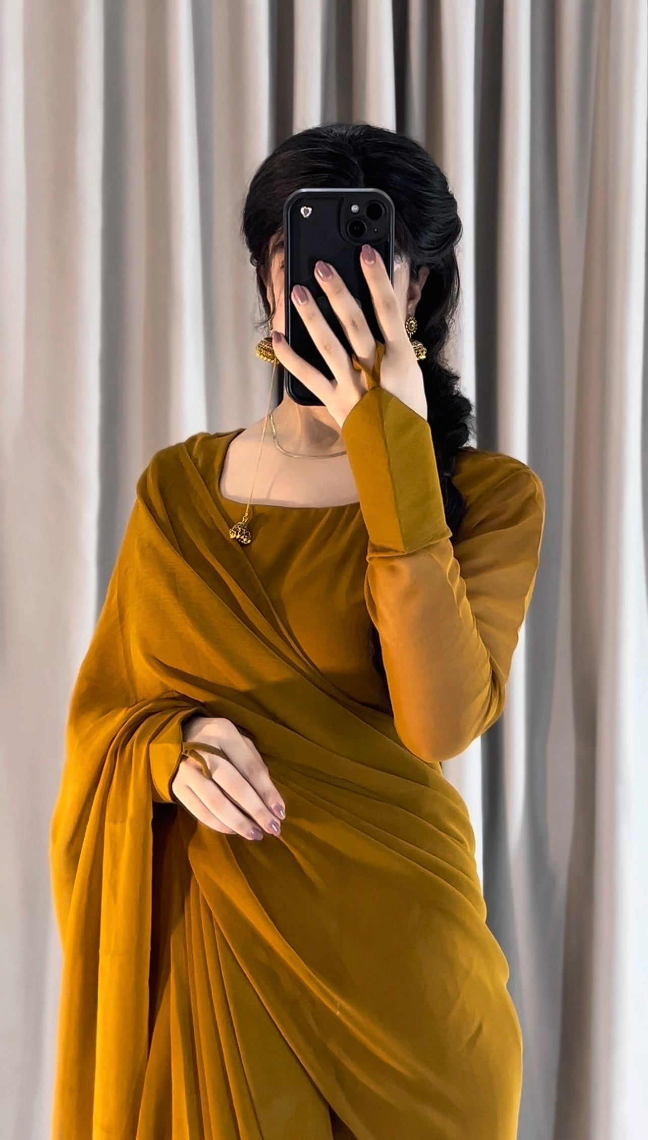 Noor-e-Chiffon Saree Stitched
