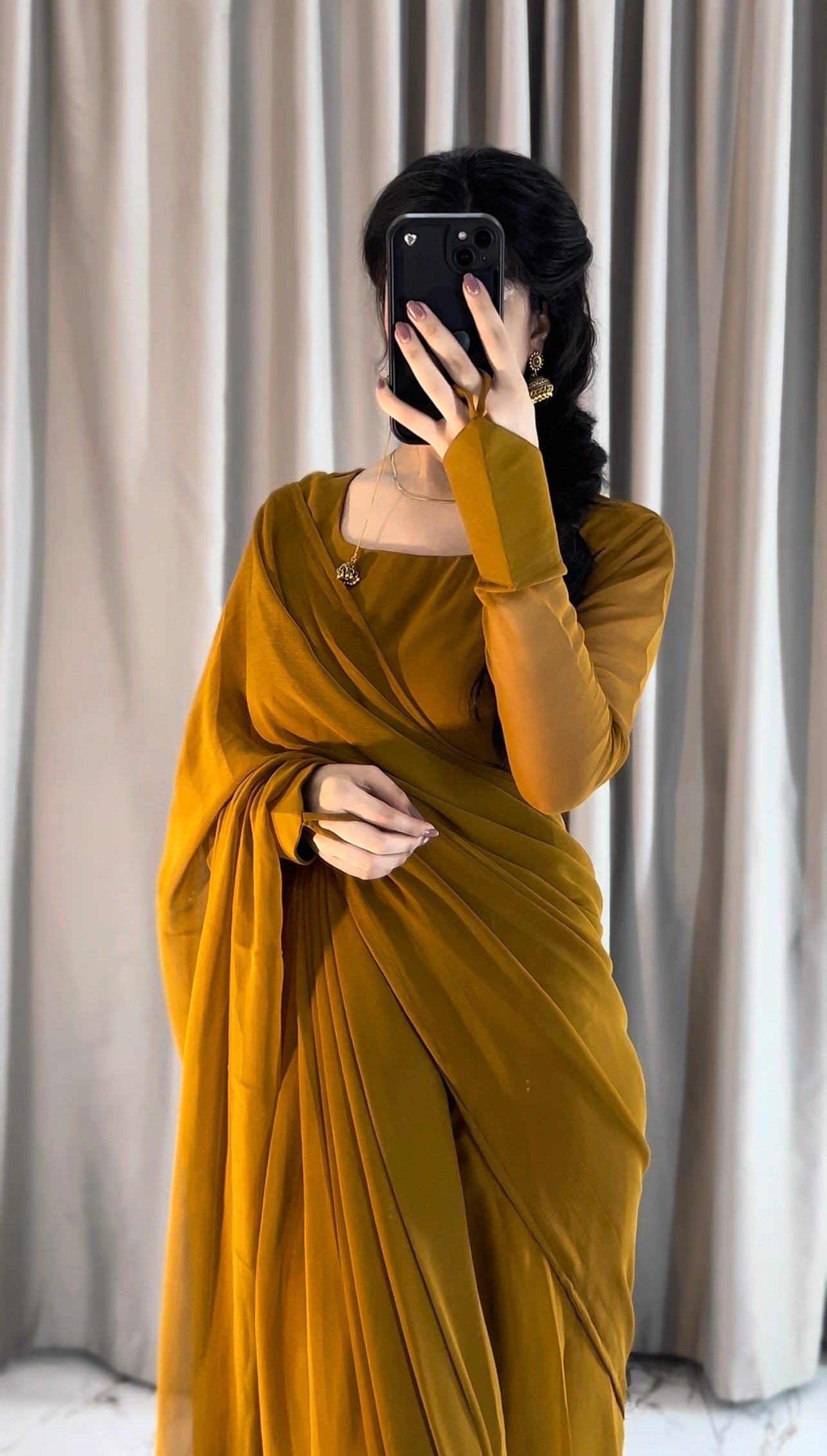 Noor-e-Chiffon Saree Stitched