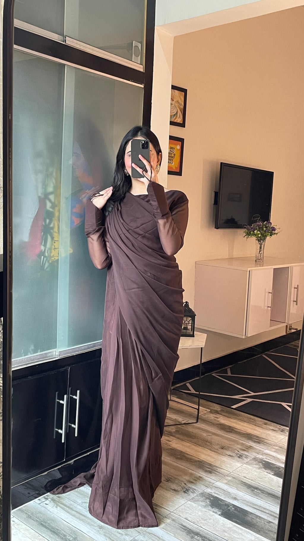 Noor e Chiffon Saree  Stitched