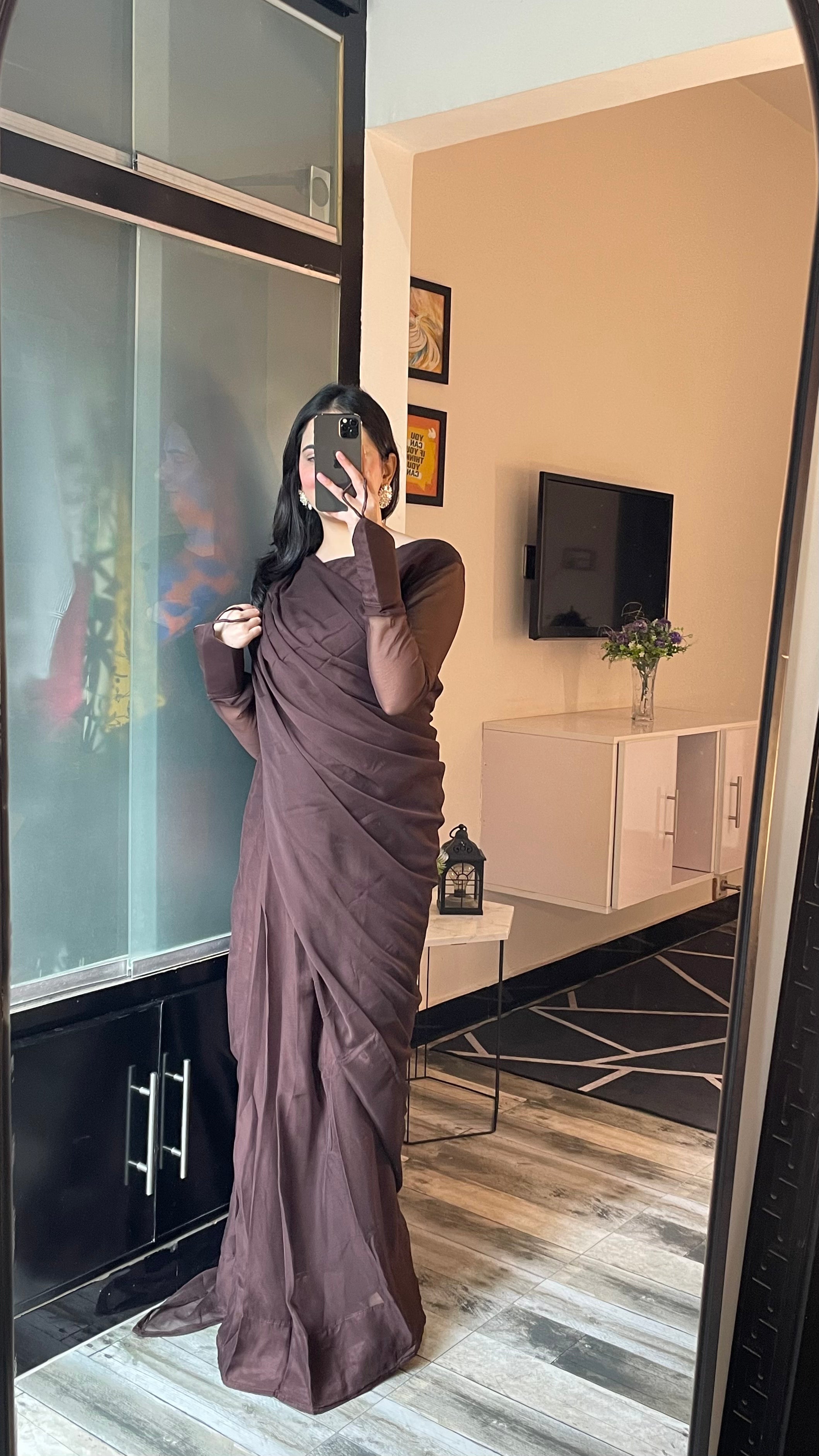 Noor e Chiffon Saree  Stitched