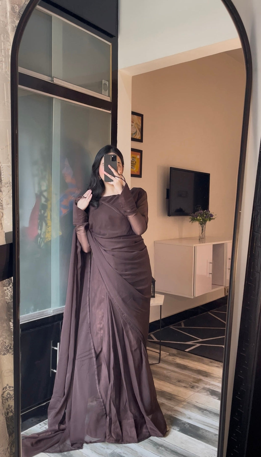 Noor e Chiffon Saree  Stitched