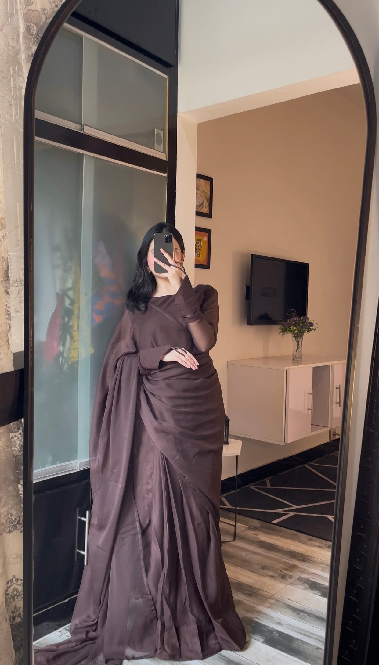 Noor e Chiffon Saree  Stitched