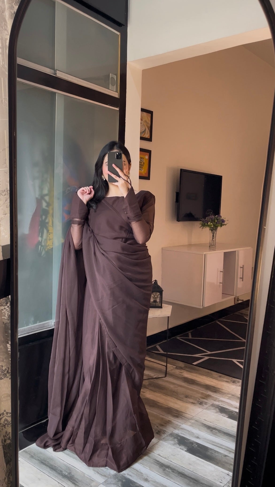 Noor e Chiffon Saree  Stitched