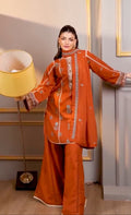 3 PCS Embroided Dress Stitched