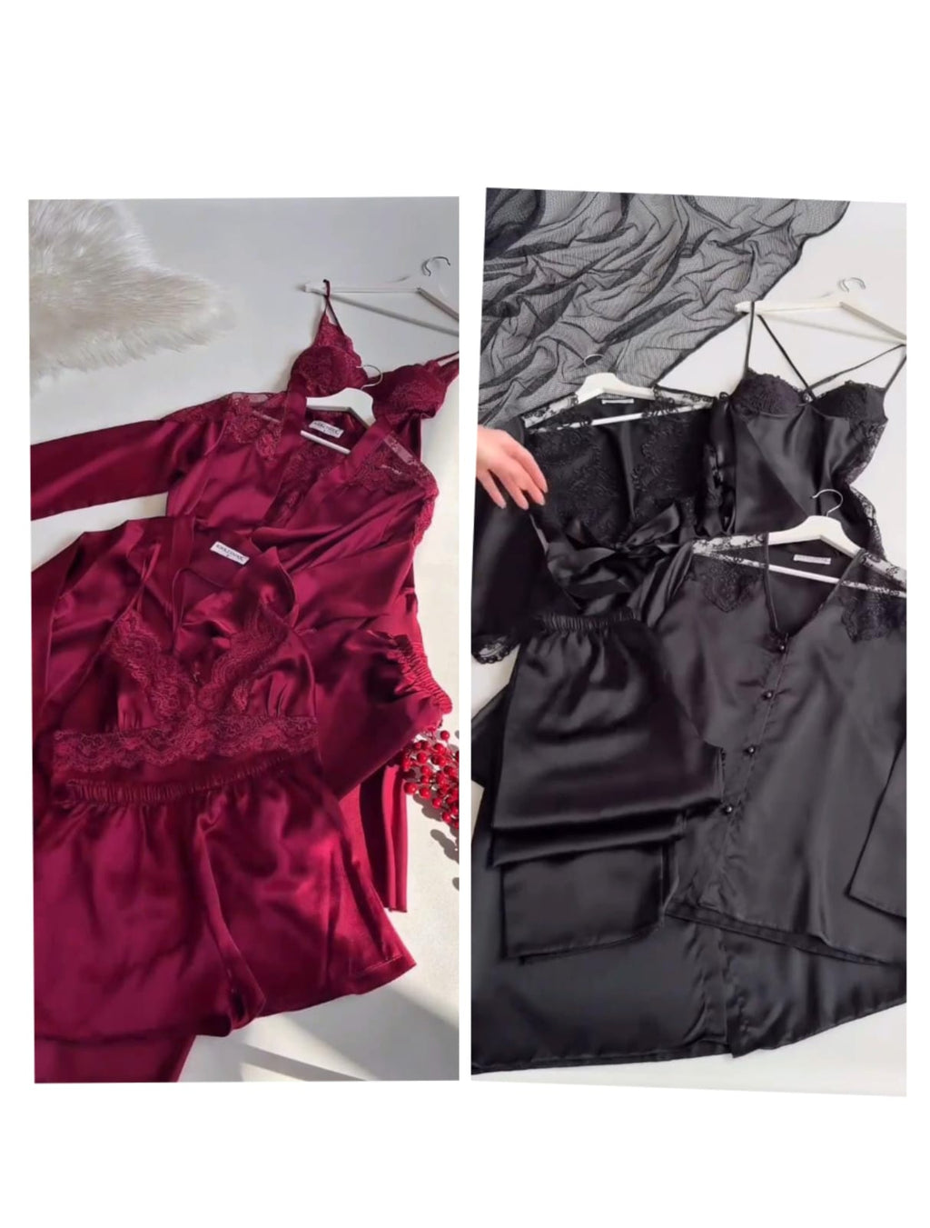 Buy 1 Get 1 Free 8 Pcs Soft Silk Night Dress