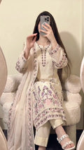 WOMEN 3 PCS STITCHED SUMMER LAWN EMBRIODERY DRESS