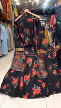 WOMEN 3 PCS PRINTED ANARKALI DRESS