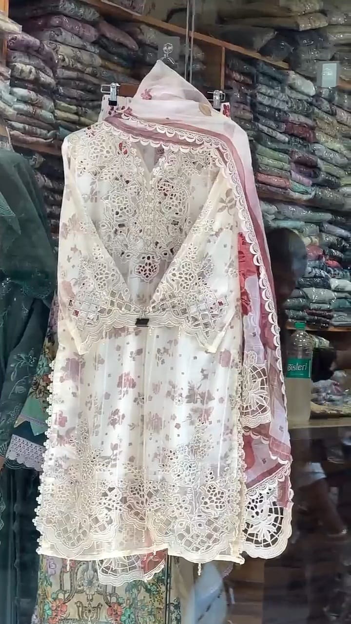 3 PCS CUT WORK DESGIN DRESS