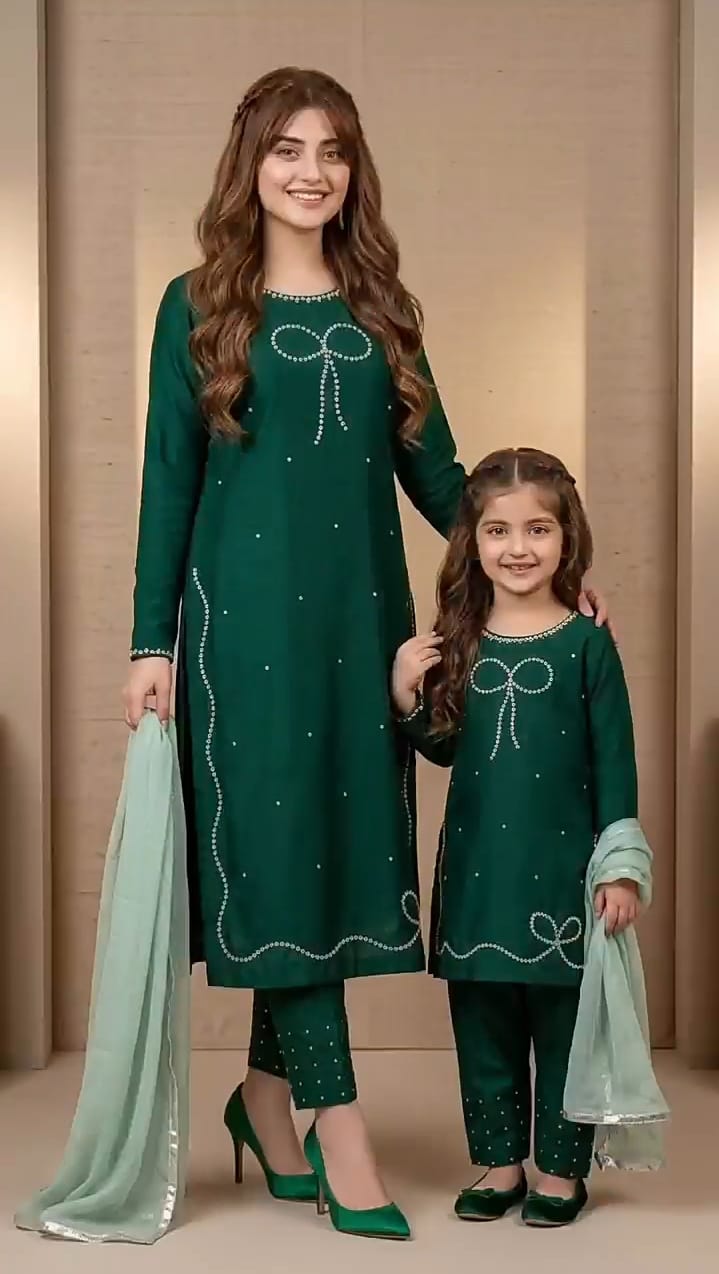 Azadi Sale 3 Pcs Mother & Daughter Dress (Article no Az-002)