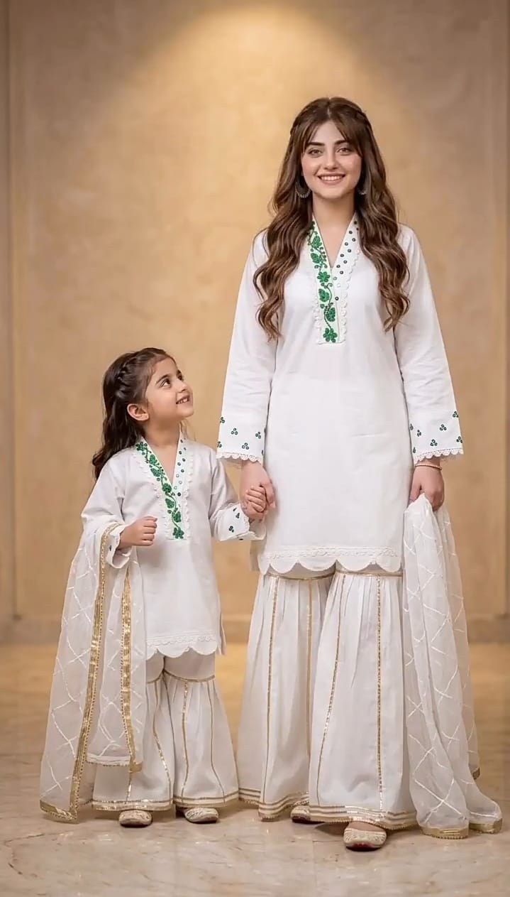 Azadi Sale 3 Pcs Mother & Daughter Dress (Article no Az-003)