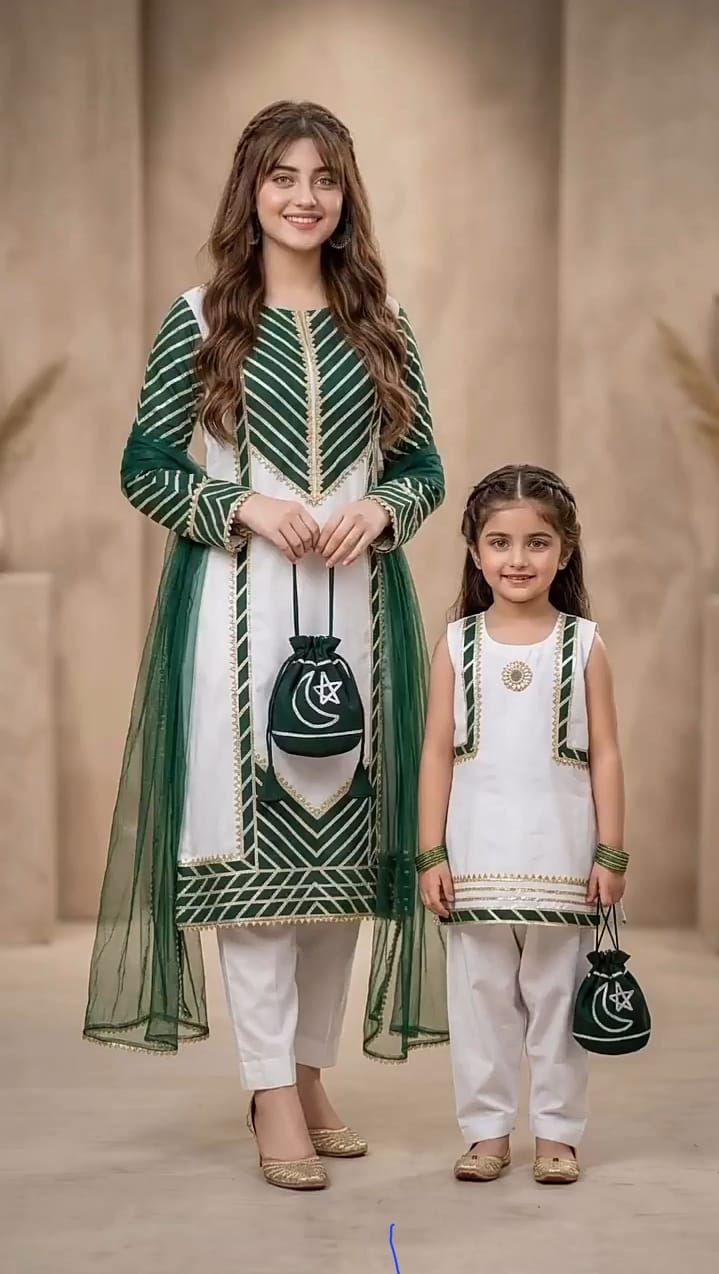 Azadi Sale 3 Pcs Mother & Daughter Dress (Article no Az-007)