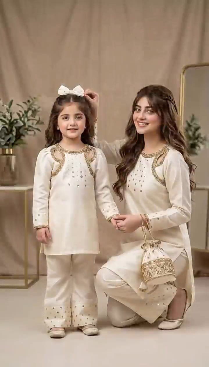 Azadi Sale 3 Pcs Mother & Daughter Dress (Article no Az-008)