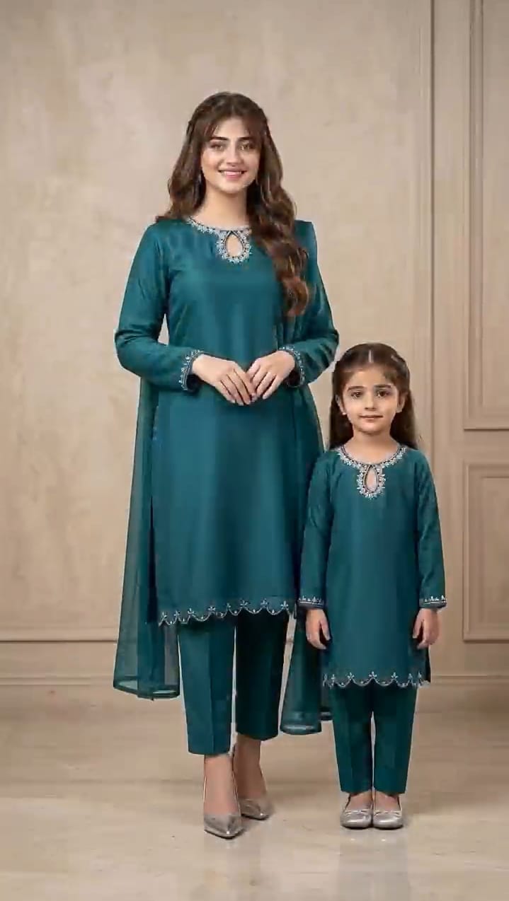 Azadi Sale 3 Pcs Mother & Daughter Dress (Article no Az-012)