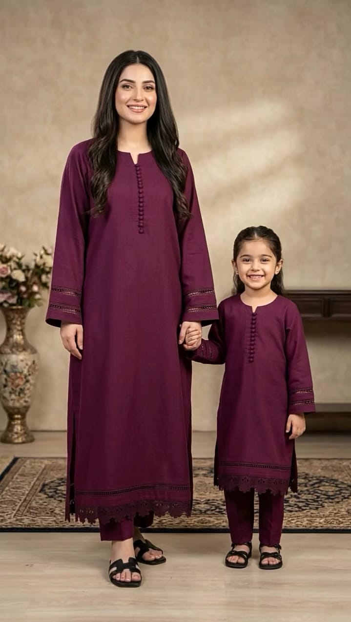 Summer Sale 3 Pcs Mother & Daughter Dress (Article no MD-1)