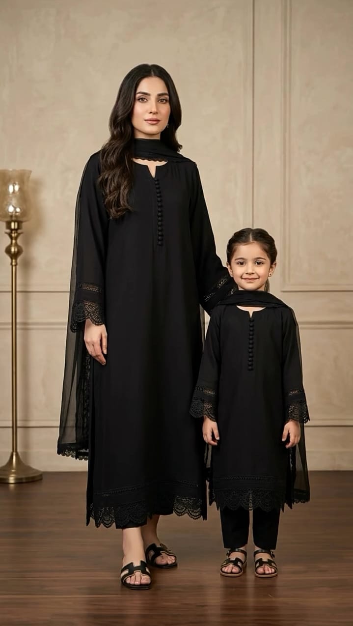 Summer Sale 3 Pcs Mother & Daughter Dress (Article no MD-5)