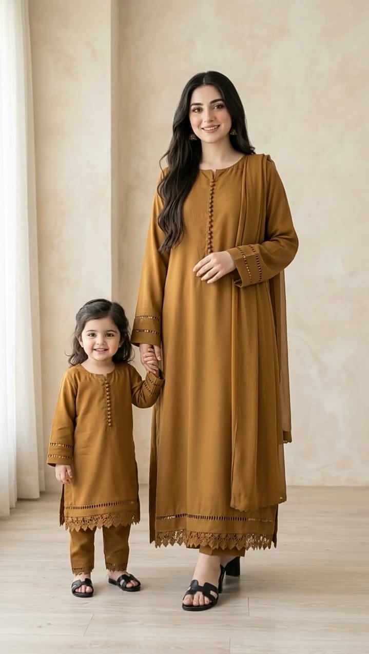 Summer Sale 3 Pcs Mother & Daughter Dress (Article no MD-3)