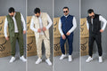 Pack of 4 Men Trendy Dress Cargo Trouser & Zipper Jacket