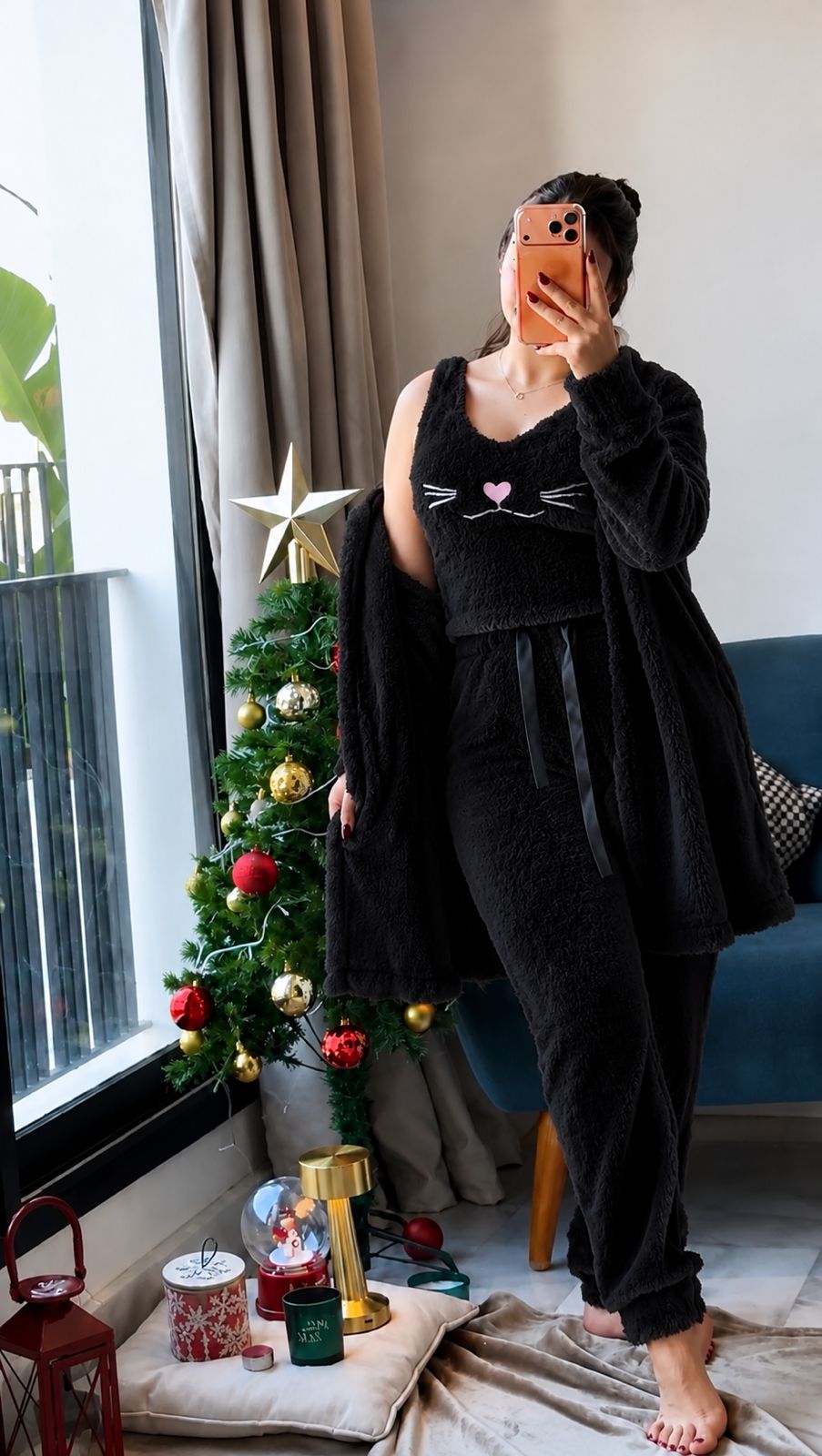 Cat Stle Fluffy Night Dress