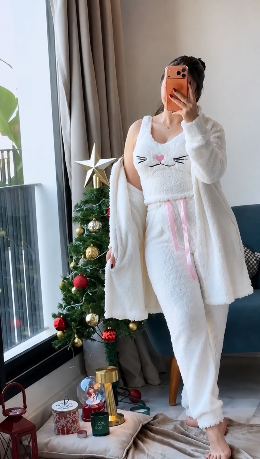 Cat Stle Fluffy Night Dress