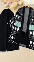 3 Pcs Fleece Winter Women Turkish Casual Dress
