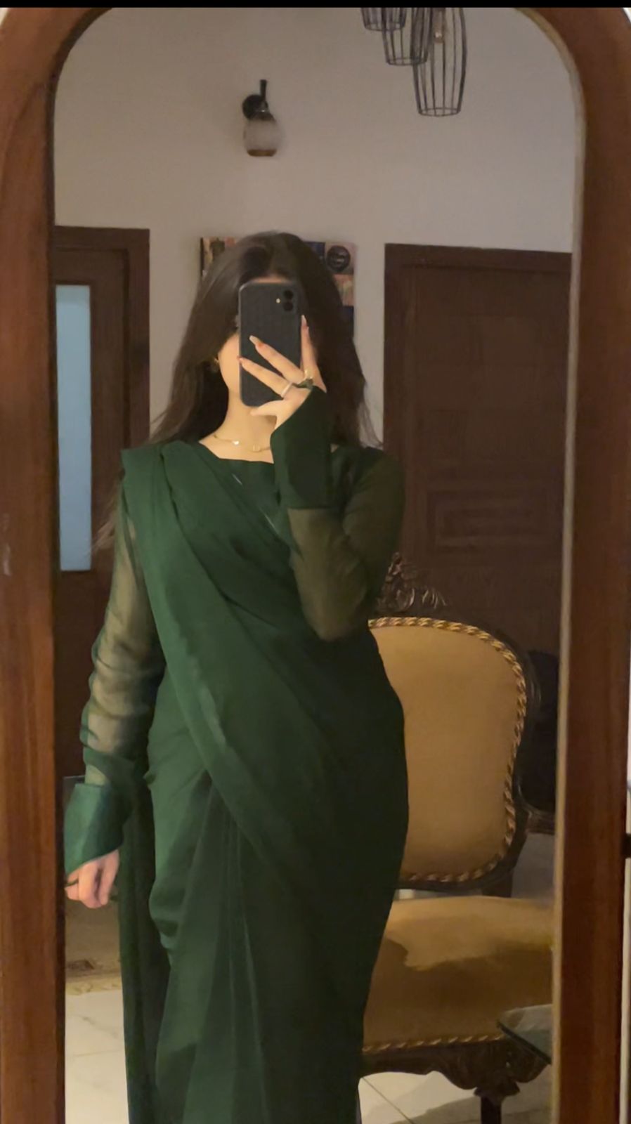 Noor-e-Chiffon Saree Stitched