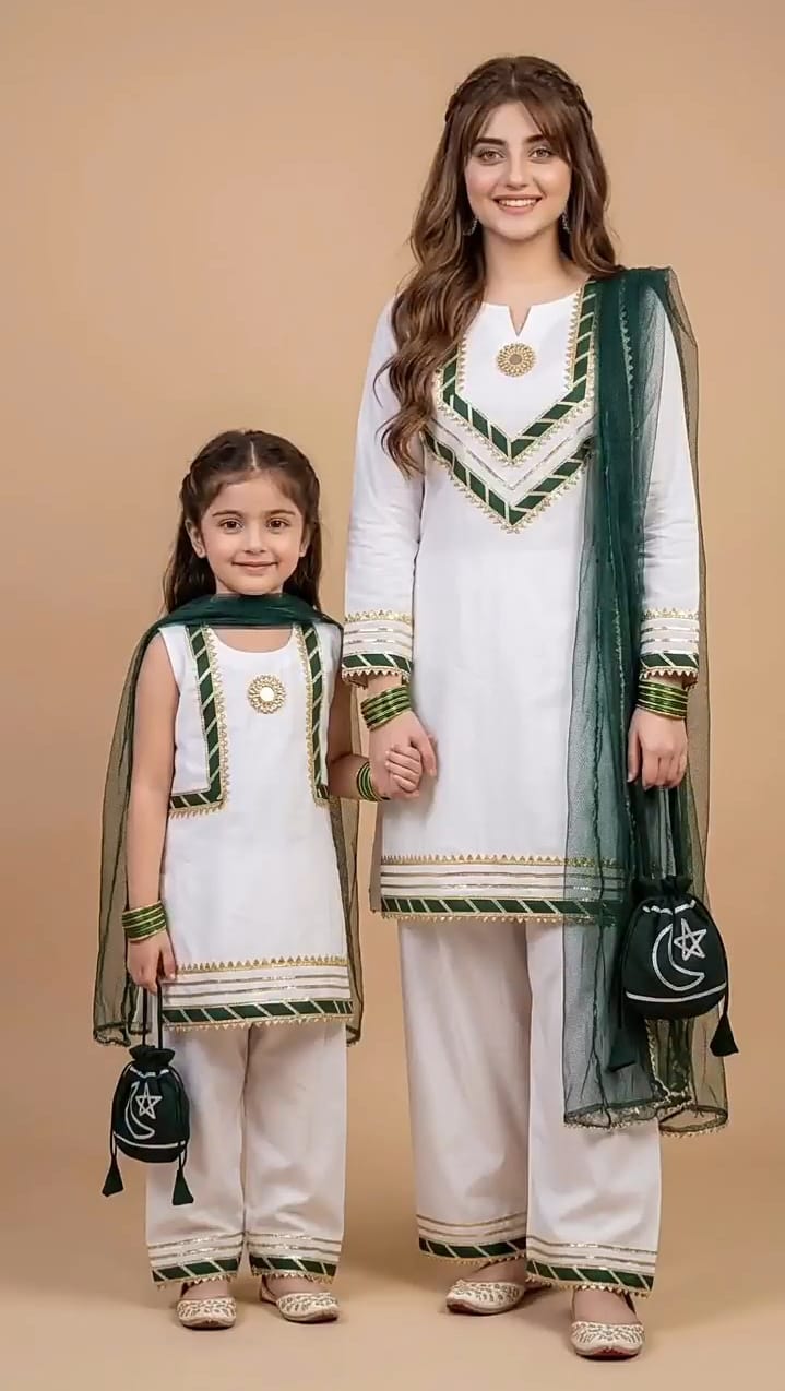 Azadi Sale 3 Pcs Mother & Daughter Dress (Article no Az-001)