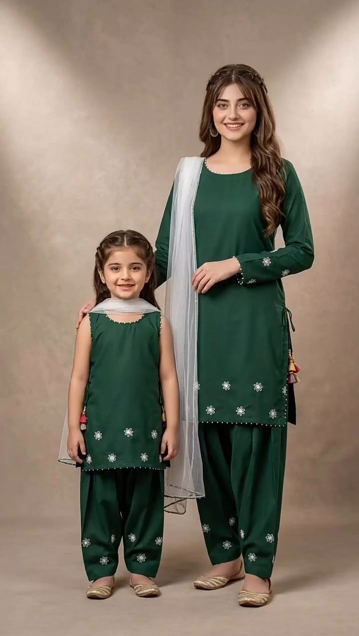 Azadi Sale 3 Pcs Mother & Daughter Dress (Article no Az-004)