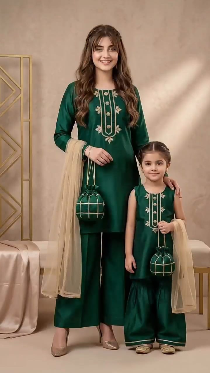 Azadi Sale 3 Pcs Mother & Daughter Dress (Article no Az-005)