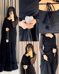 Plain Heart Shaped Neck Grace Signature Chiffon Saree (Stitched)