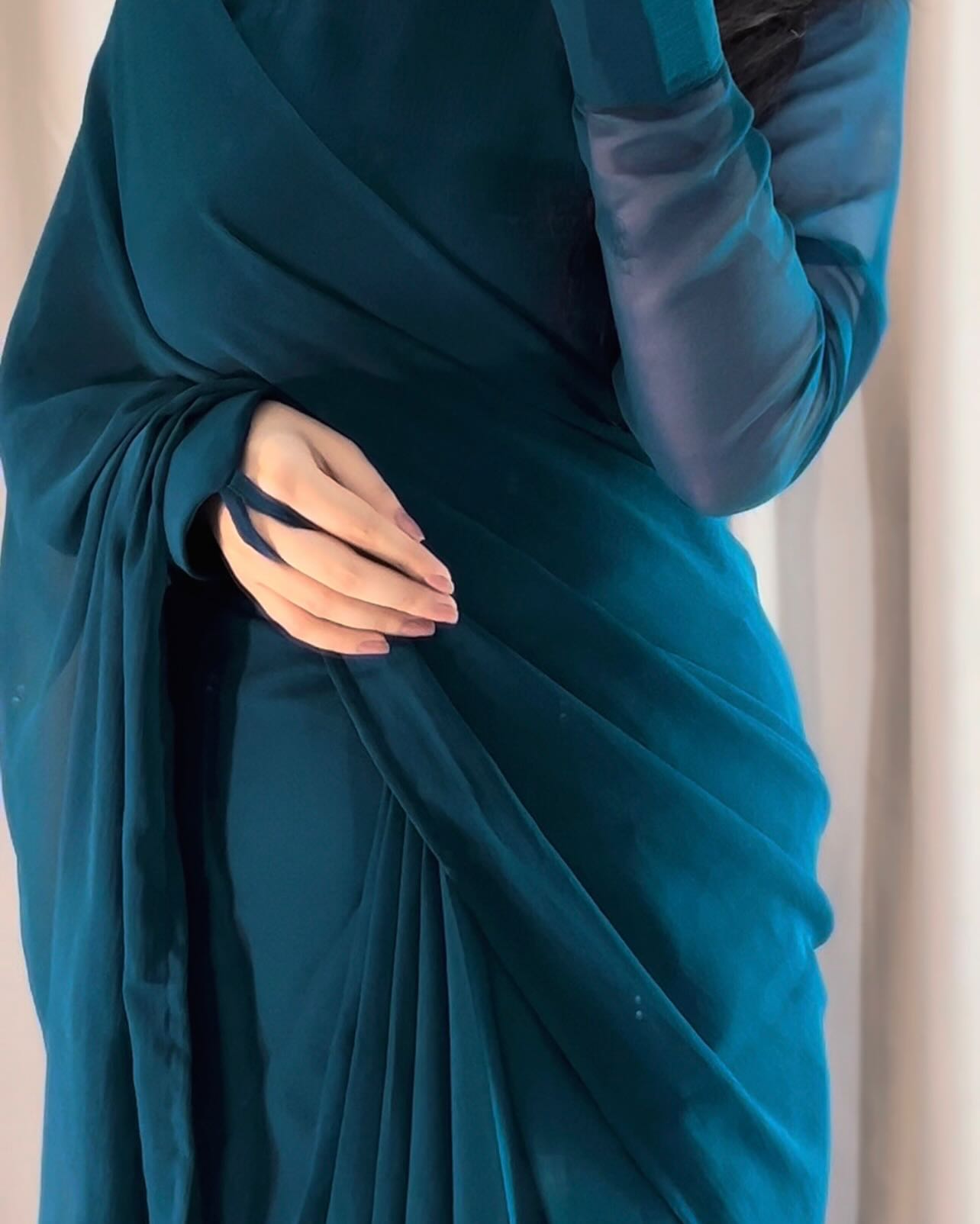 Noor-e-Chiffon Saree Stitched