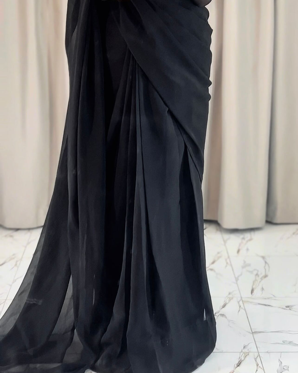 Noor-e-Chiffon Saree Stitched