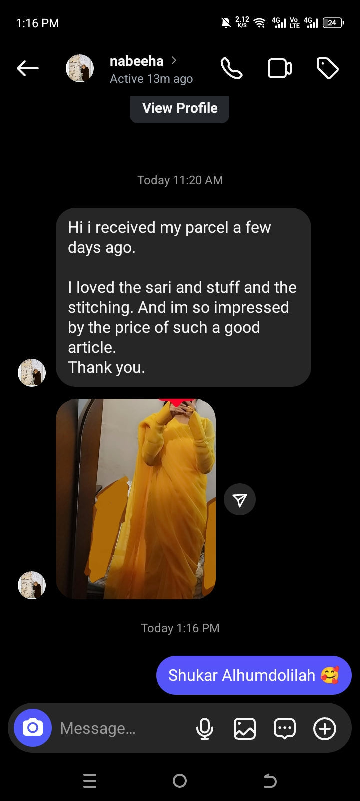 Noor-e-Chiffon Saree Stitched