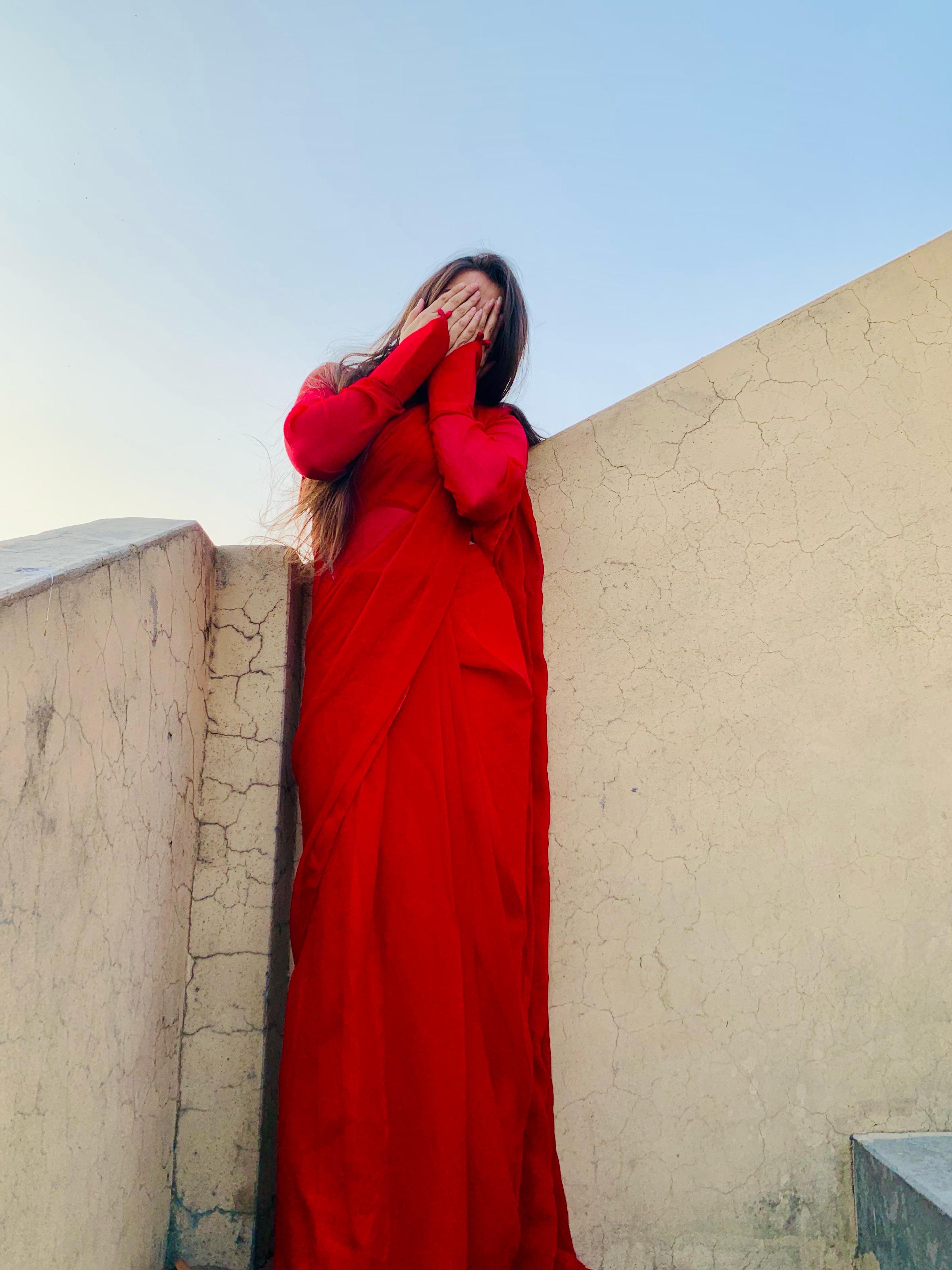 Noor-e-Chiffon Saree Stitched