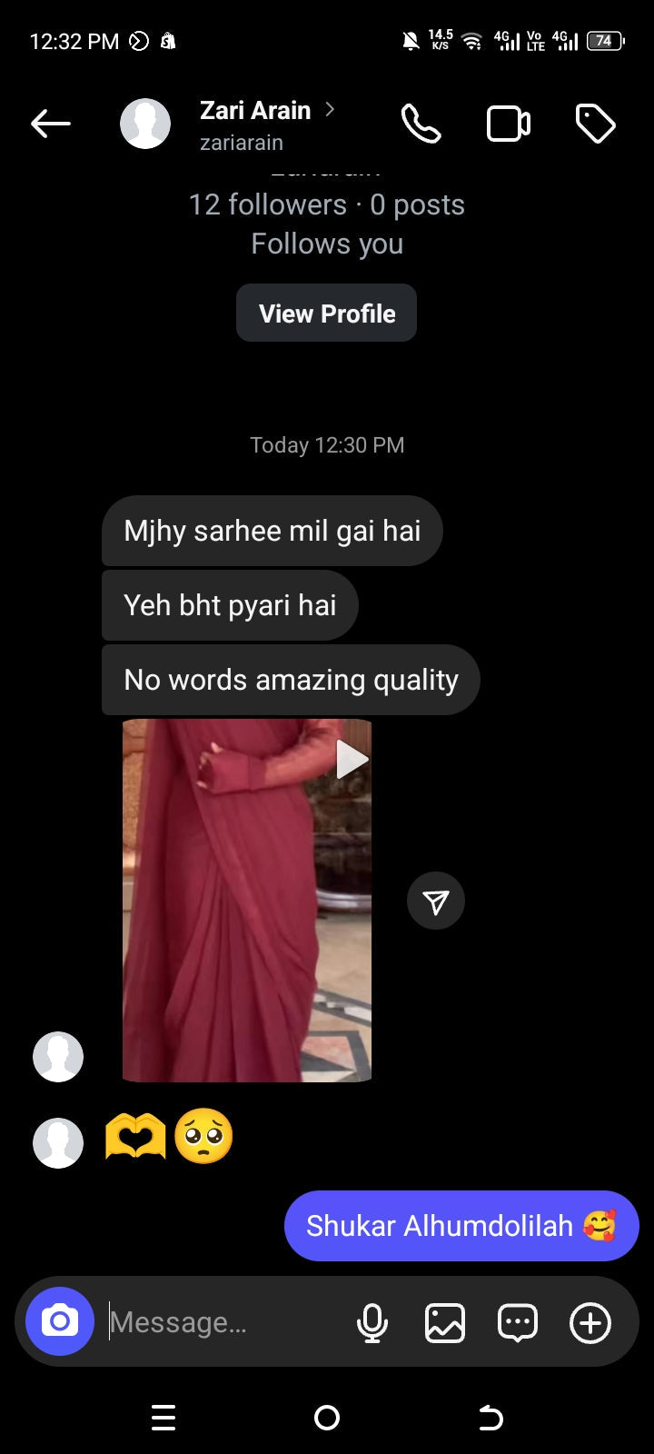 Noor-e-Chiffon Saree Stitched