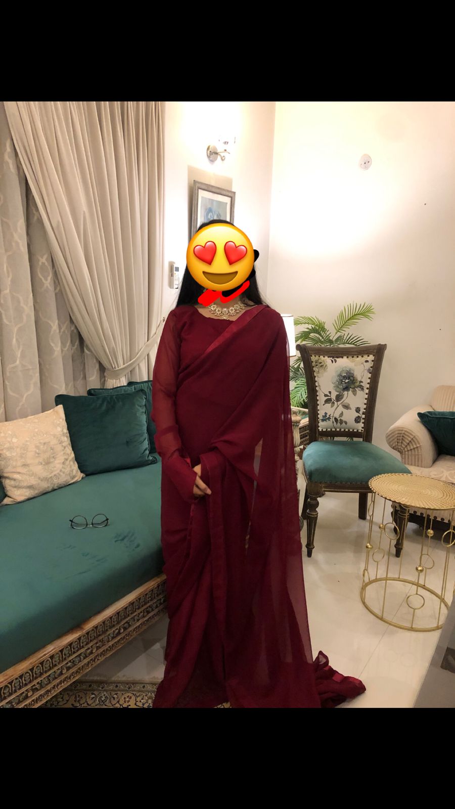 Noor-e-Chiffon Saree Stitched