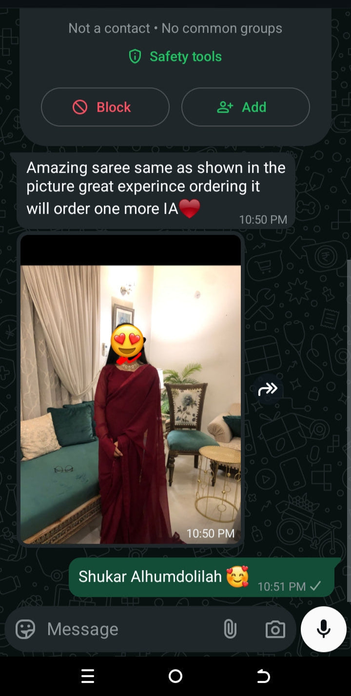 Noor-e-Chiffon Saree Stitched