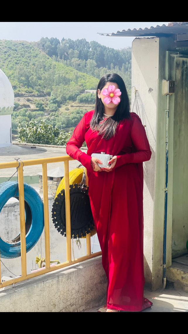 Noor-e-Chiffon Saree Stitched