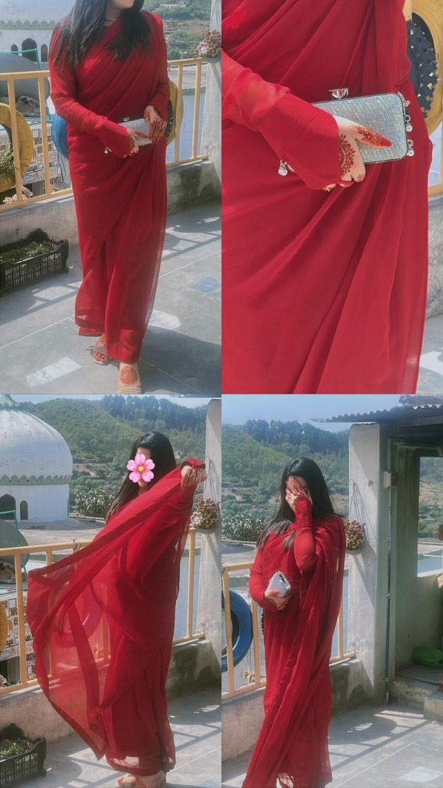 Noor-e-Chiffon Saree Stitched