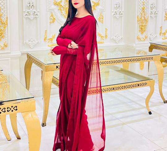 Noor-e-Chiffon Saree Stitched