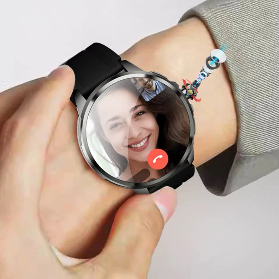 1.95" AMOLED 4G SMARTWATCH Phone Rotating Camera 8+128GB,Androi